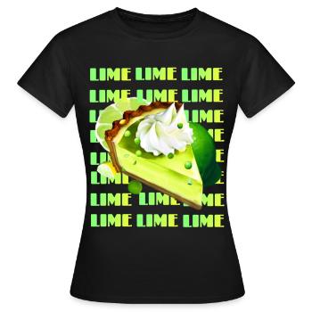 Tarte au citron vert clé - T-shirt Femme - noir - Devant - AI Model Female 172 dark (172cm)
