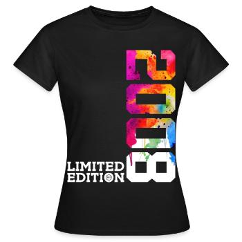18. GEBURTSTAG LIMITED EDITION 2008 - Frauen T-Shirt - Schwarz - Vorne - AI Model Female 172 dark (172cm)