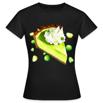 Lime Cake Piece Key Lime Pie - Women's T-Shirt - black - Front - AI Model Female 172 dark (172cm)