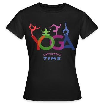 YOGA Time - The time of yoga - Women's T-Shirt - black - Front - AI Model Female 172 dark (172cm)