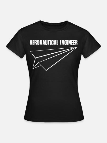 Aeronautical Engineer Paper Airplane - Frauen T-Shirt - Schwarz