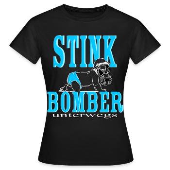 Stink Bomber On The Road Bébé Garçon Garçon Couche Bleu - T-shirt Femme - noir - Devant - AI Model Female 172 dark (172cm)