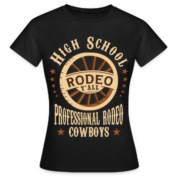 High School Rodeo - Women's T-Shirt - black - Front - AI Model Female 172 dark (172cm)