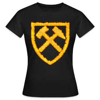 Mine de charbon à marteau et maillet Dortmund - T-shirt Femme - noir - Devant - AI Model Female 172 dark (172cm)