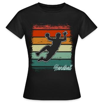 Handball Handballer - Frauen T-Shirt - Schwarz - Vorne - AI Model Female 172 dark (172cm)