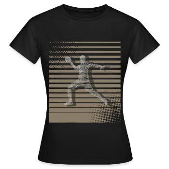 Handball Handballer - Frauen T-Shirt - Schwarz - Vorne - AI Model Female 172 dark (172cm)