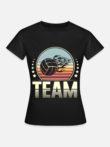 Volleyball Team - Frauen T-Shirt - Schwarz