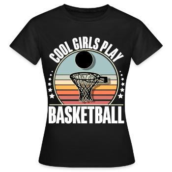 Basketball féminin Basketball féminin - T-shirt Femme - noir - Devant - AI Model Female 172 dark (172cm)