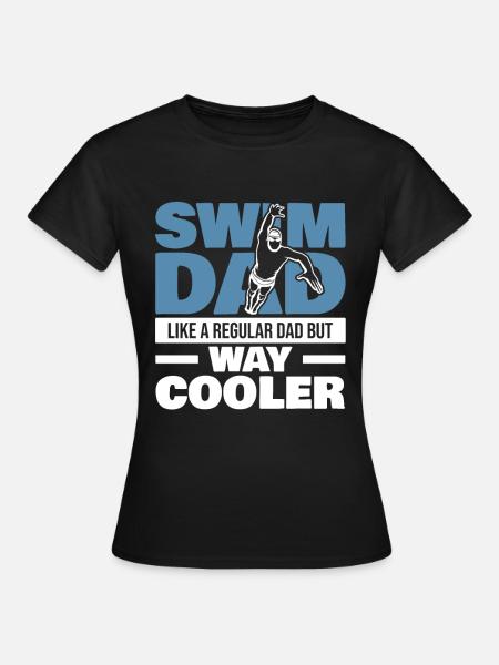 Schwimmer Papa - Frauen T-Shirt - Schwarz