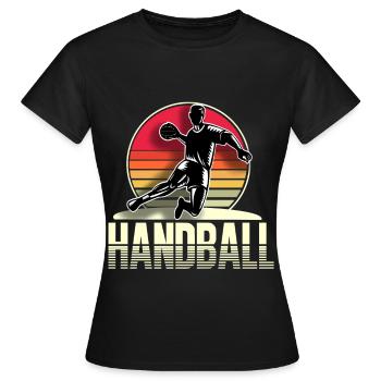 Handball Handballer - Frauen T-Shirt - Schwarz - Vorne - AI Model Female 172 dark (172cm)