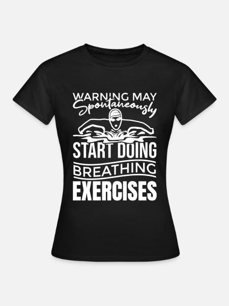 Schwimm Motivation - Frauen T-Shirt - Schwarz