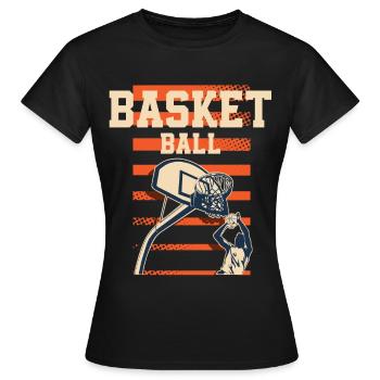 Basketball Basketballer - Frauen T-Shirt - Schwarz - Vorne - AI Model Female 172 dark (172cm)