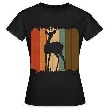 Chevreuil - T-shirt Femme - noir - Devant - AI Model Female 172 dark (172cm)