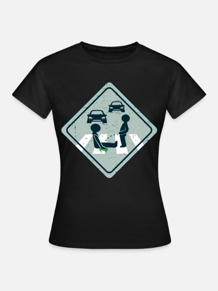 Pegado de carreteras para activistas climáticos - Camiseta mujer - negro