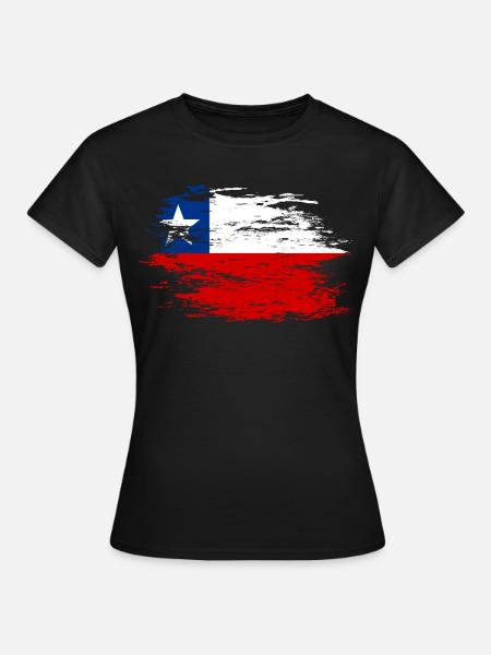 Chile Flagge used - Frauen T-Shirt - Schwarz