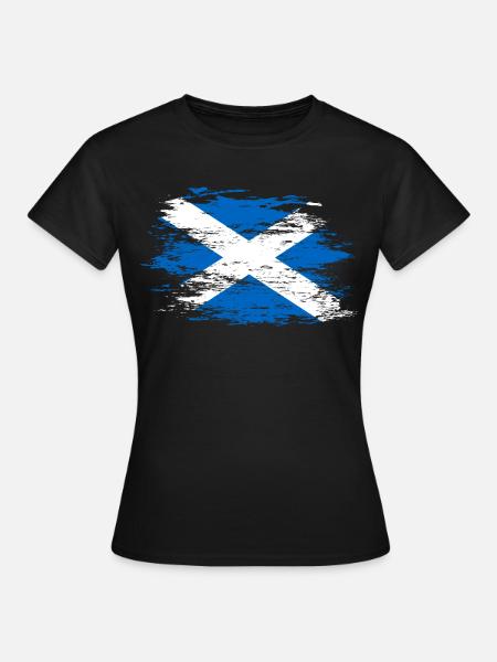 Scotland flag used - Women's T-Shirt - black