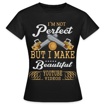 Je ne suis pas parfait, mais - T-shirt Femme - noir - Devant - AI Model Female 172 dark (172cm)