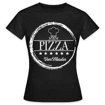 Pizza, Pizzabäcker, Meister - Frauen T-Shirt - Schwarz - Vorne - AI Model Female 172 dark (172cm)
