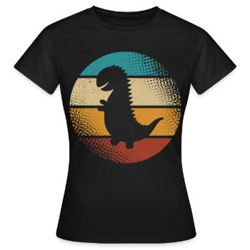 T-Rex - Women's T-Shirt - black - Front - AI Model Female 172 dark (172cm)