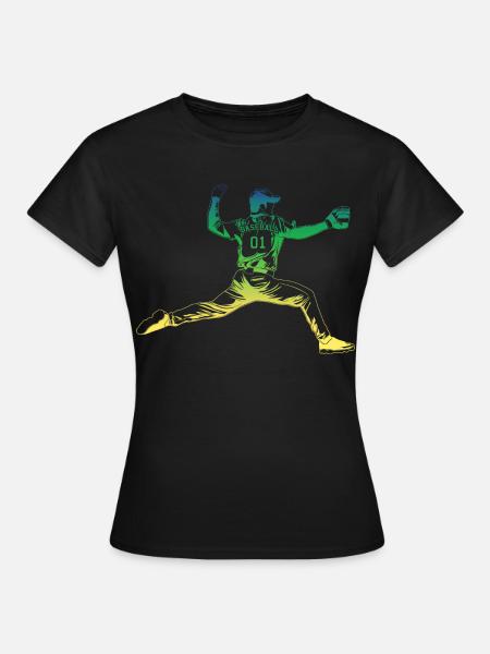 Pitcher Baseball - Frauen T-Shirt - Schwarz