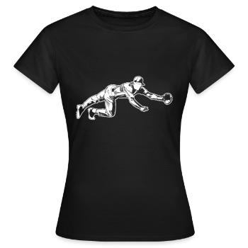 Baseball Catcher - Frauen T-Shirt - Schwarz - Vorne - AI Model Female 172 dark (172cm)