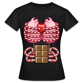 Organes en sucre - T-shirt Femme - noir - Devant - AI Model Female 172 dark (172cm)