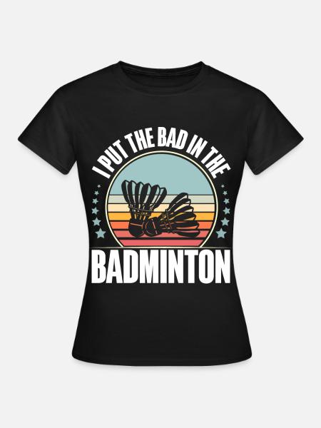 Badminton - Frauen T-Shirt - Schwarz