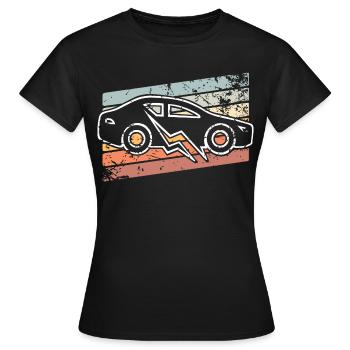 E-Auto Elektroauto - Frauen T-Shirt - Schwarz - Vorne - AI Model Female 172 dark (172cm)