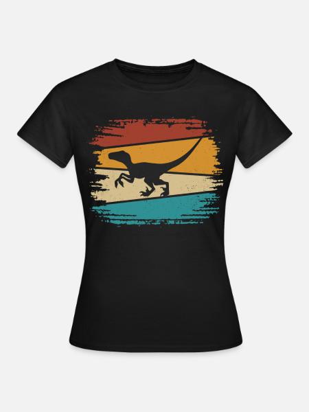 Velociraptor Dino Dinosaurier - Frauen T-Shirt - Schwarz