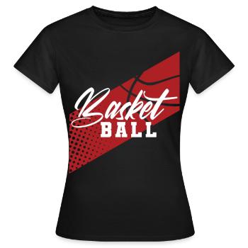 Basketball Basketballer - Frauen T-Shirt - Schwarz - Vorne - AI Model Female 172 dark (172cm)