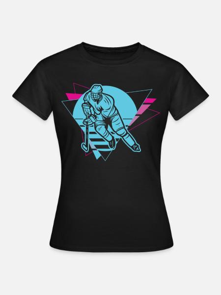 Eishockey - Frauen T-Shirt - Schwarz