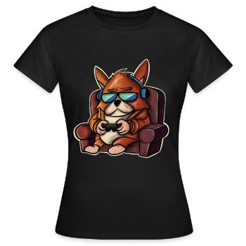 Jeu de chien Joueur Joueurs Joueurs - T-shirt Femme - noir - Devant - AI Model Female 172 dark (172cm)