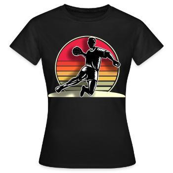 Handball Handballer - Frauen T-Shirt - Schwarz - Vorne - AI Model Female 172 dark (172cm)