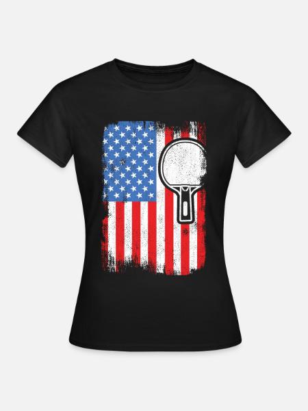 4. Juli Tischtennis - Frauen T-Shirt - Schwarz