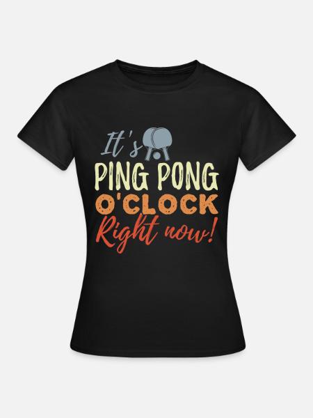 Ping Pong Zeit - Frauen T-Shirt - Schwarz