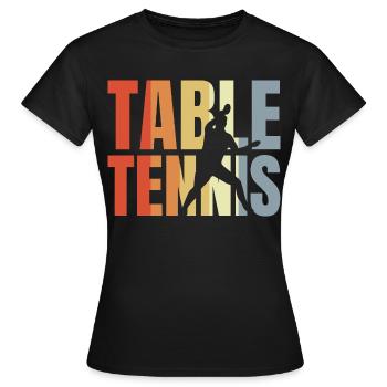 Ping Pong - Frauen T-Shirt - Schwarz - Vorne - AI Model Female 172 dark (172cm)