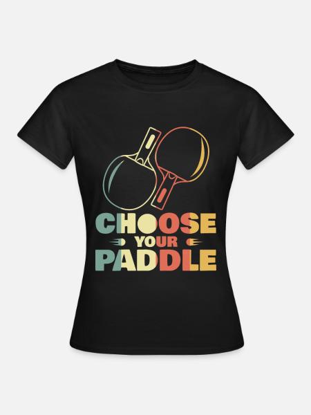 Tischtennisschläger - Frauen T-Shirt - Schwarz