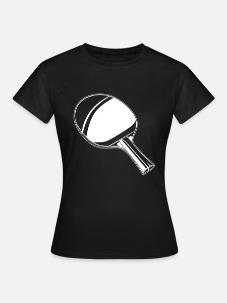 Tischtennisschläger - Frauen T-Shirt - Schwarz