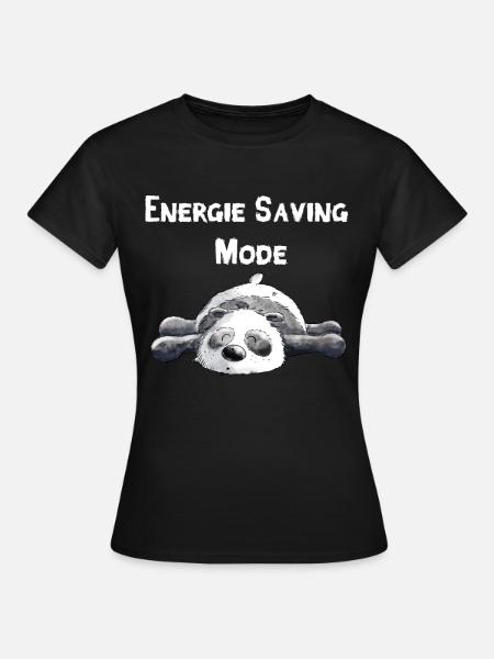 Träumender Panda Bär - Frauen T-Shirt - Schwarz