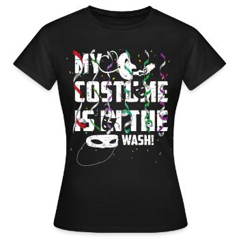 Mes costumes sont dans la lessive - T-shirt Femme - noir - Devant - AI Model Female 172 dark (172cm)