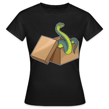 Schlange Karton - Frauen T-Shirt - Schwarz - Vorne - AI Model Female 172 dark (172cm)
