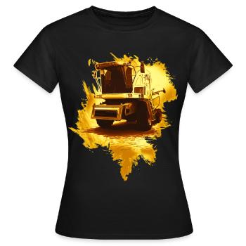 Combine Harvester Gold - Women's T-Shirt - black - Front - AI Model Female 172 dark (172cm)