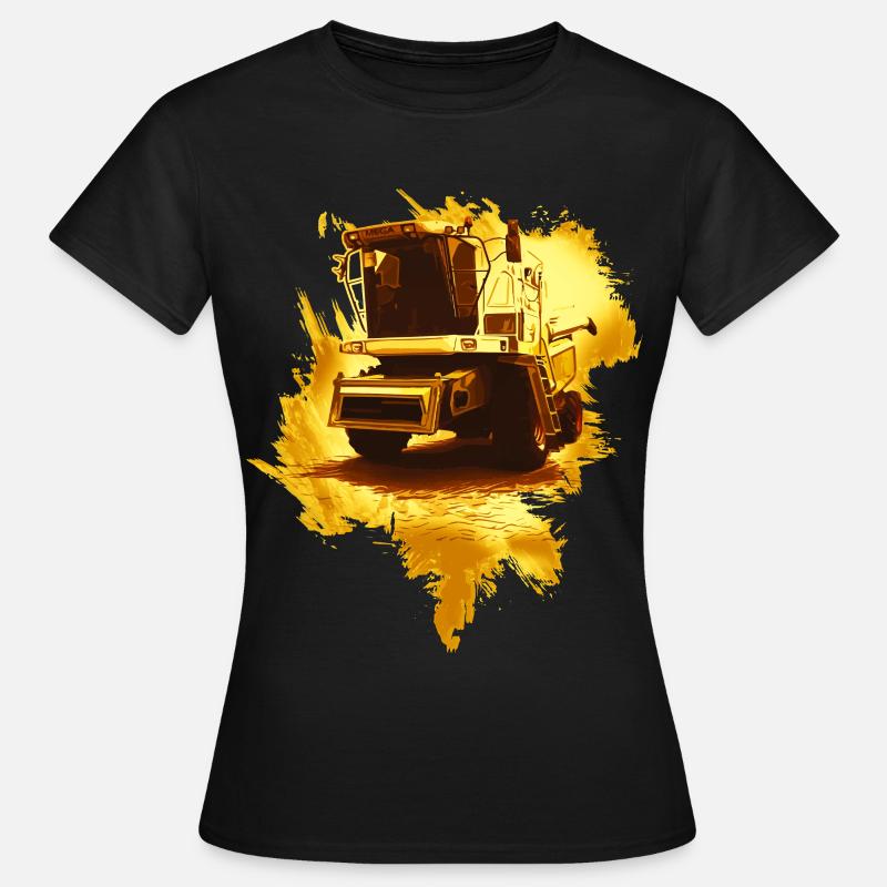 Moissonneuse-batteuse or - T-shirt Femme - noir