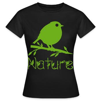 Nature is waking up - Women's T-Shirt - black - Front - AI Model Female 172 dark (172cm)
