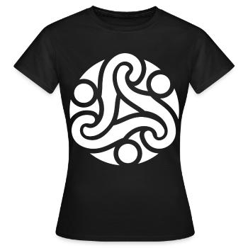 Symbole celtique de protection (blanc) - T-shirt Femme - noir - Devant - AI Model Female 172 dark (172cm)