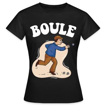 Boules boules boules pour boule pétanque boule - T-shirt Femme - noir - Devant - AI Model Female 172 dark (172cm)
