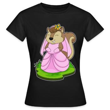 Eichhörnchen Braut Schleier Hochzeit - Frauen T-Shirt - Schwarz - Vorne - AI Model Female 172 dark (172cm)