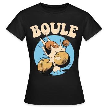 Boules boules boules pour boule pétanque boule - T-shirt Femme - noir - Devant - AI Model Female 172 dark (172cm)