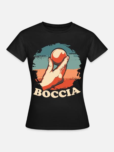 Boccia-pelaaja Vaatteet bocce-palloilla Boccia - Naisten t-paita - musta