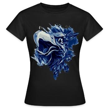 Greif en bleu blanc Rostock - T-shirt Femme - noir - Devant - AI Model Female 172 dark (172cm)